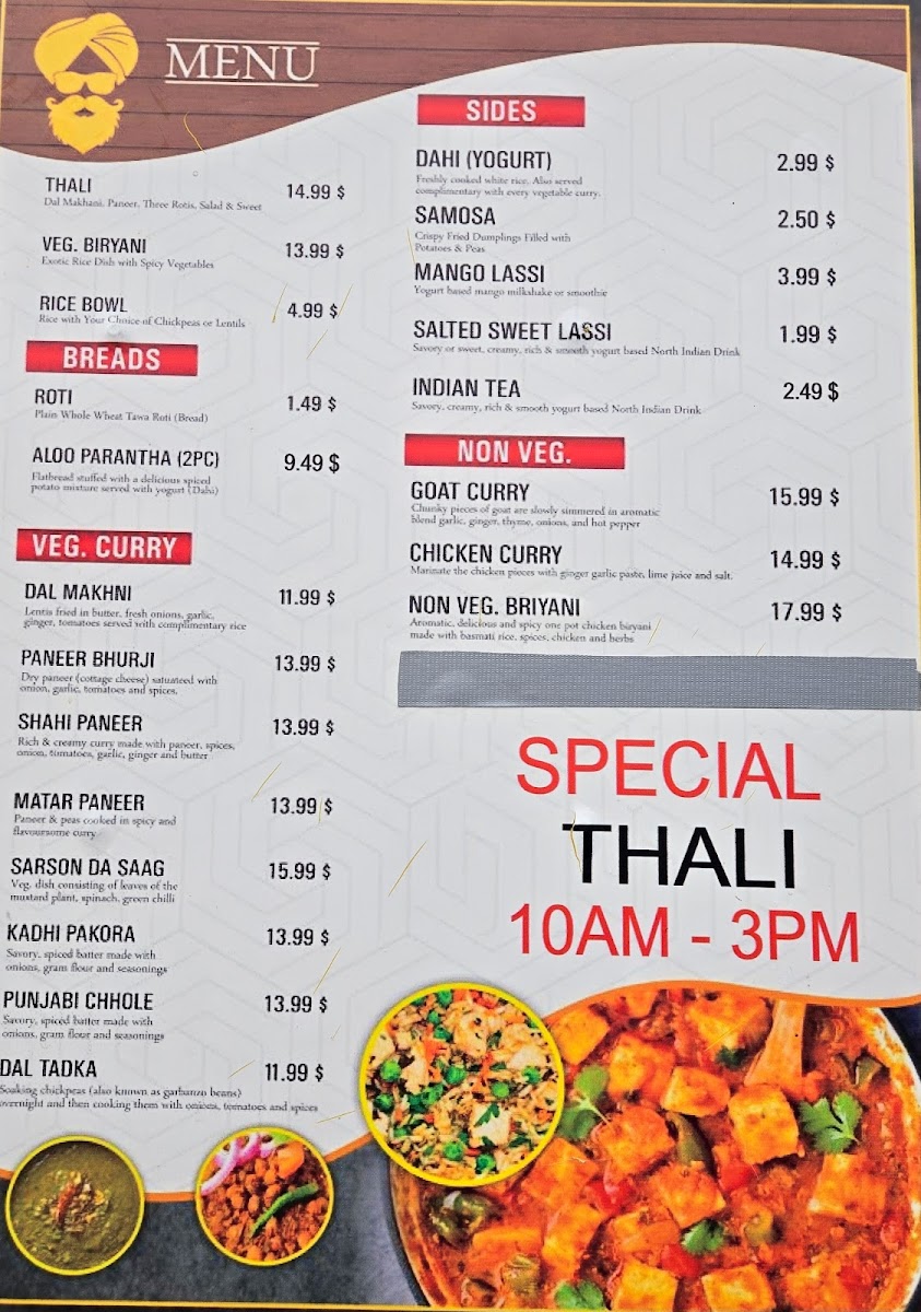 Sardarji da dhaba Menu - Image 2